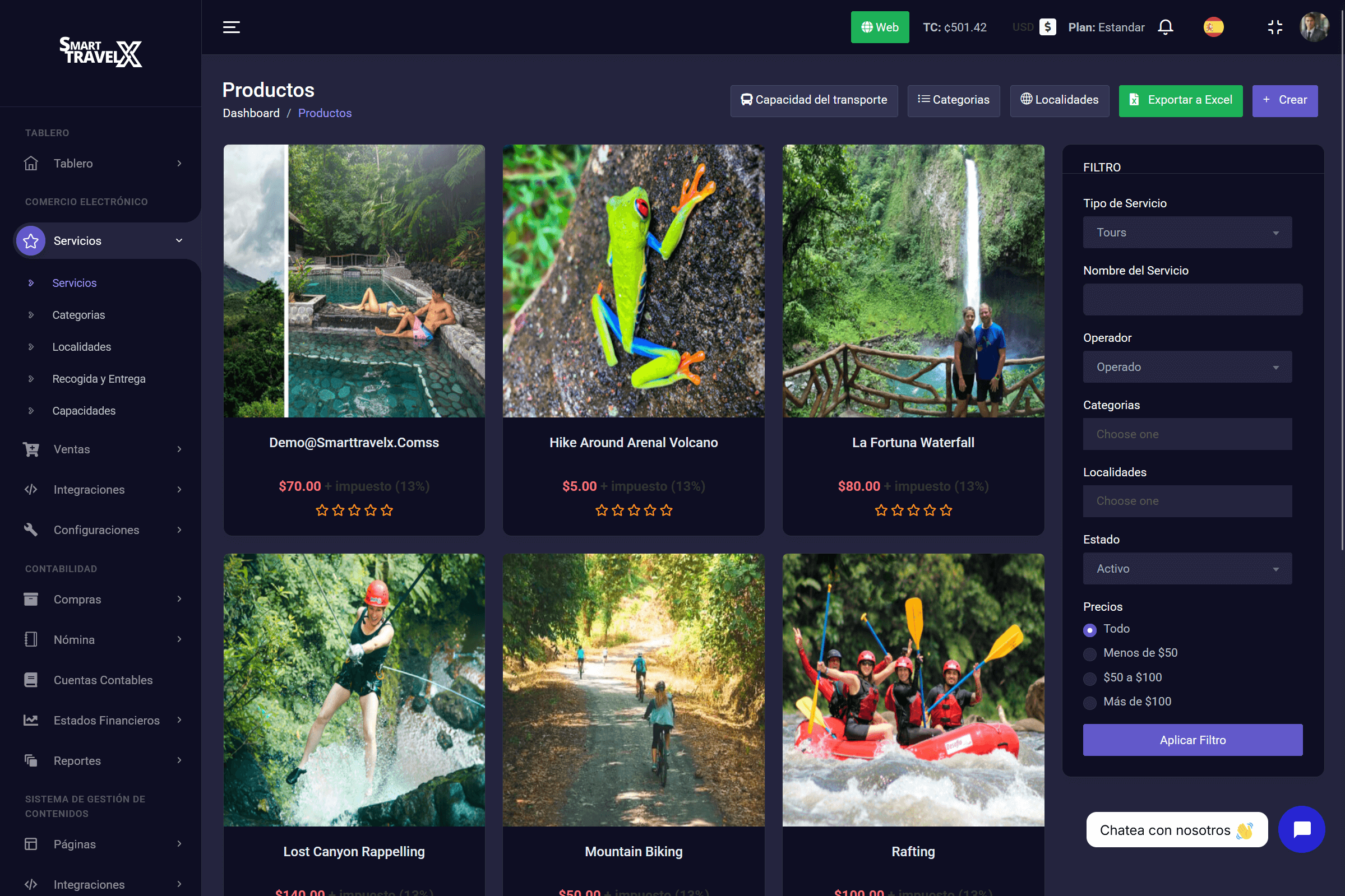 2. Gestión de Servicios (Tu Inventario)