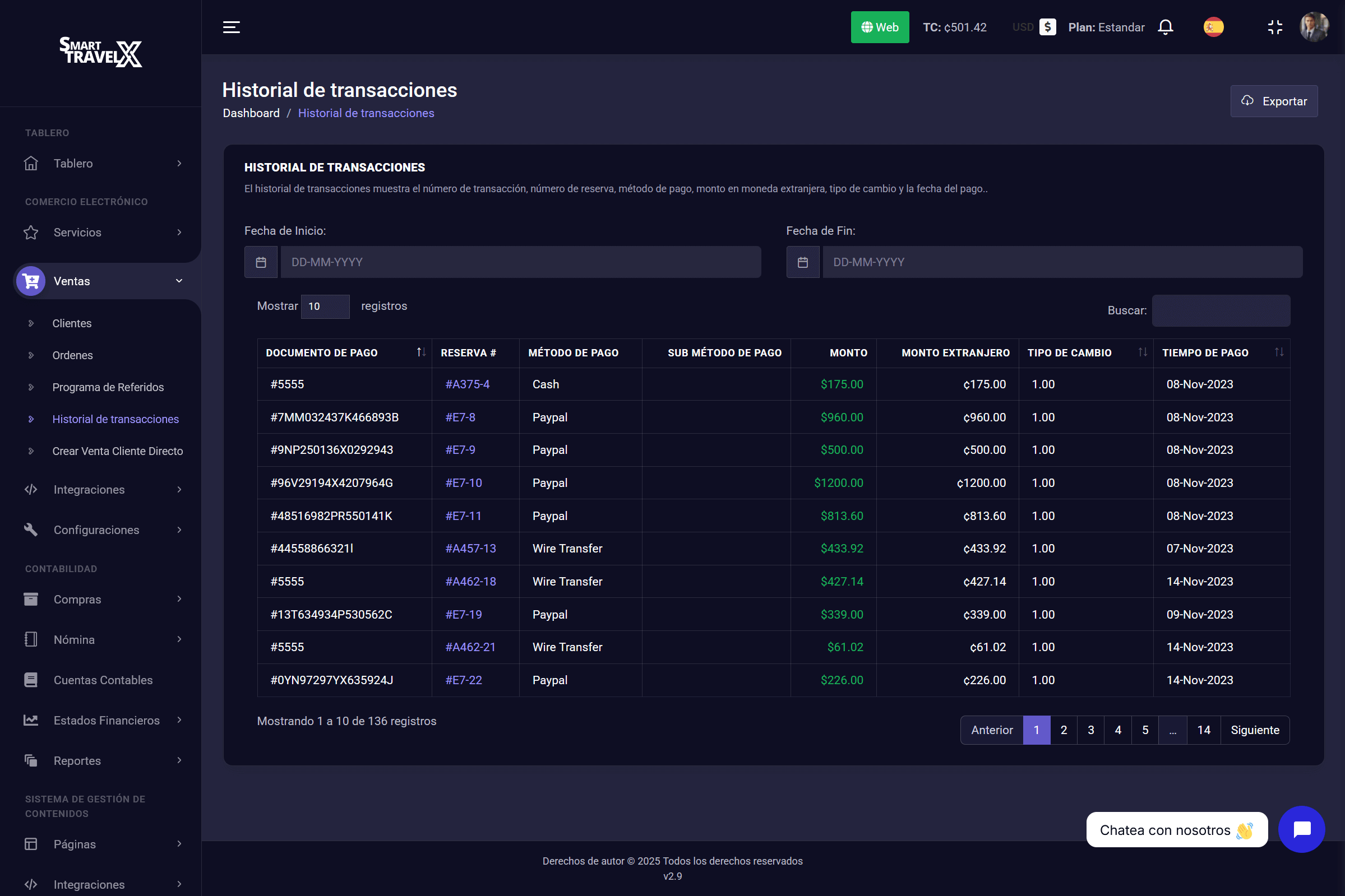 3. Gestión de Ventas y Reservas