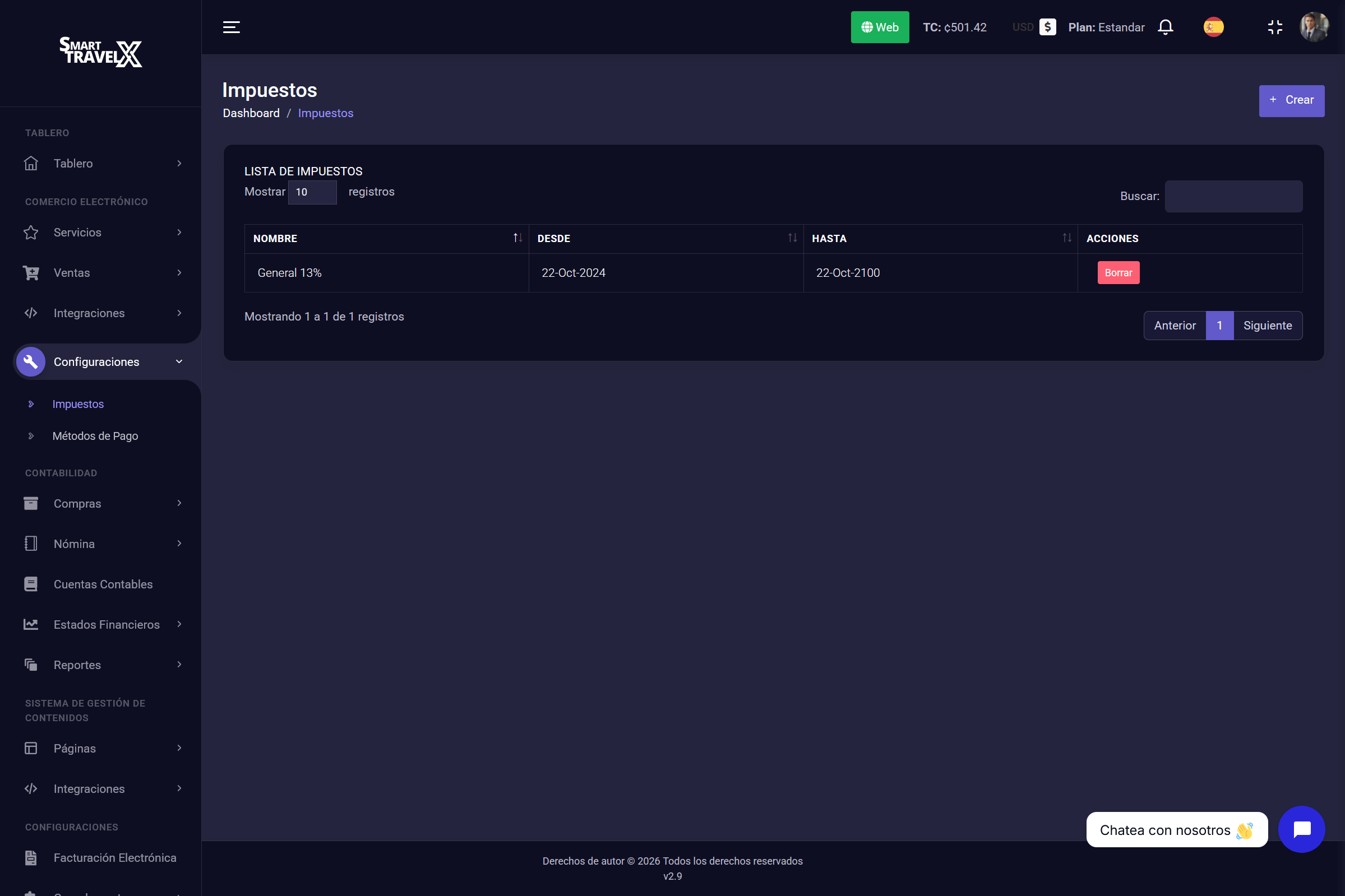 4. Configuraciones de Pagos e Impuestos