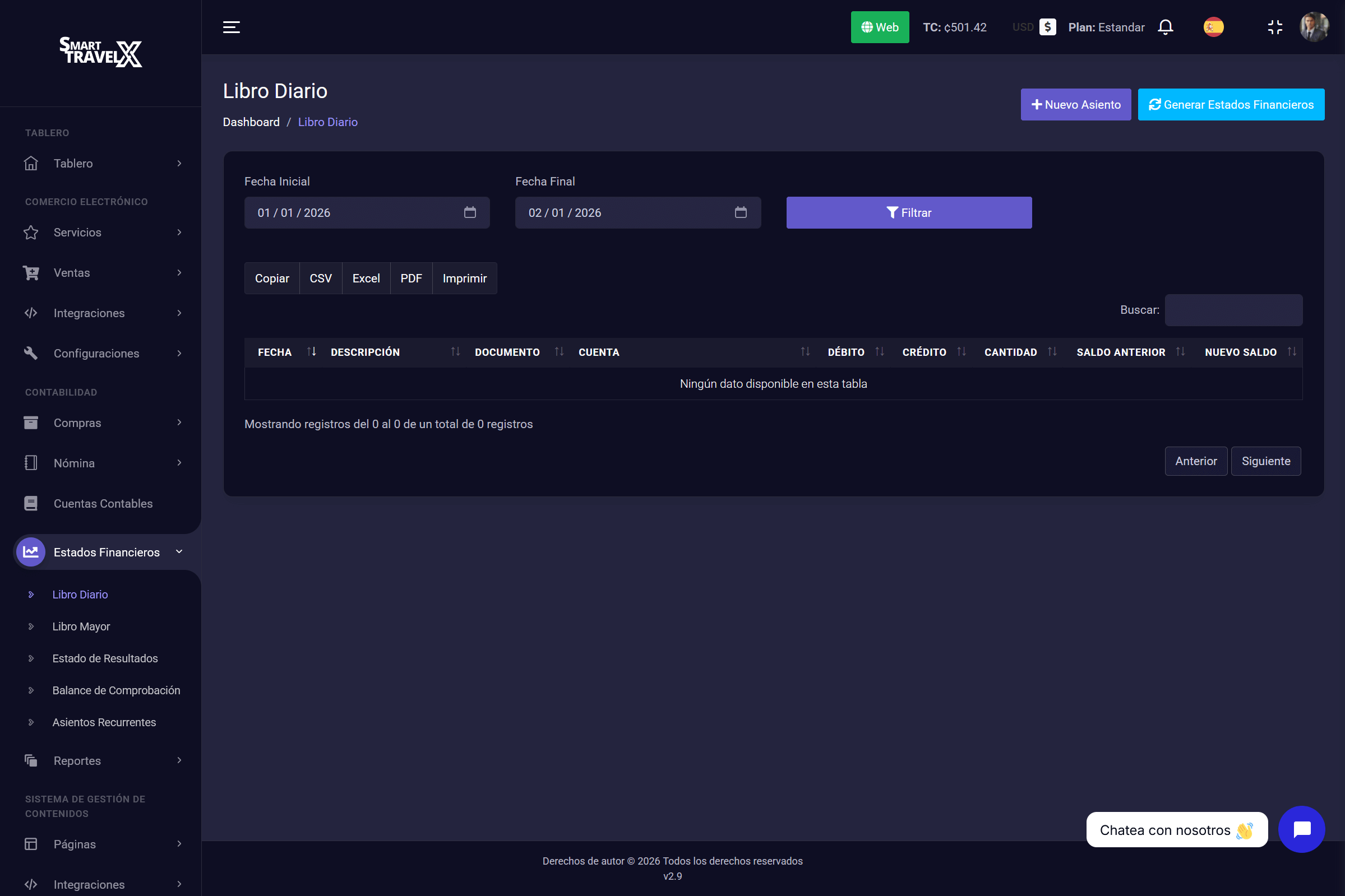 8. Estados Financieros y Libros