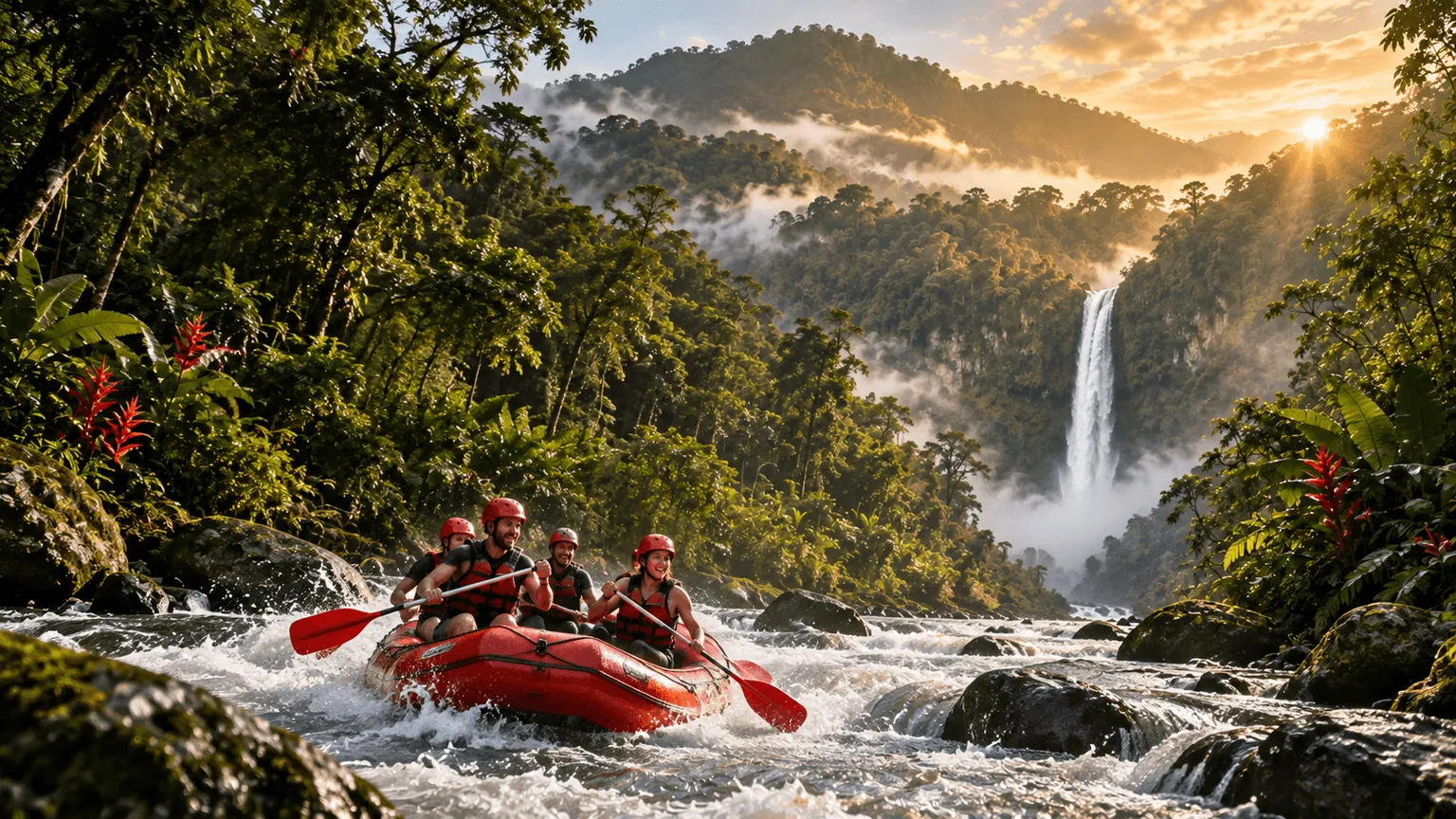 Paisaje tropical de Costa Rica